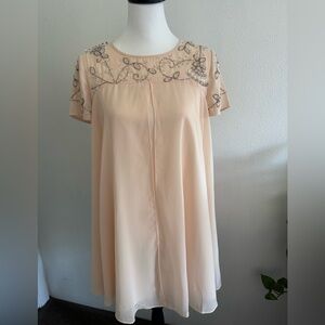 Forever 21 Peach Embellished Midi Dress